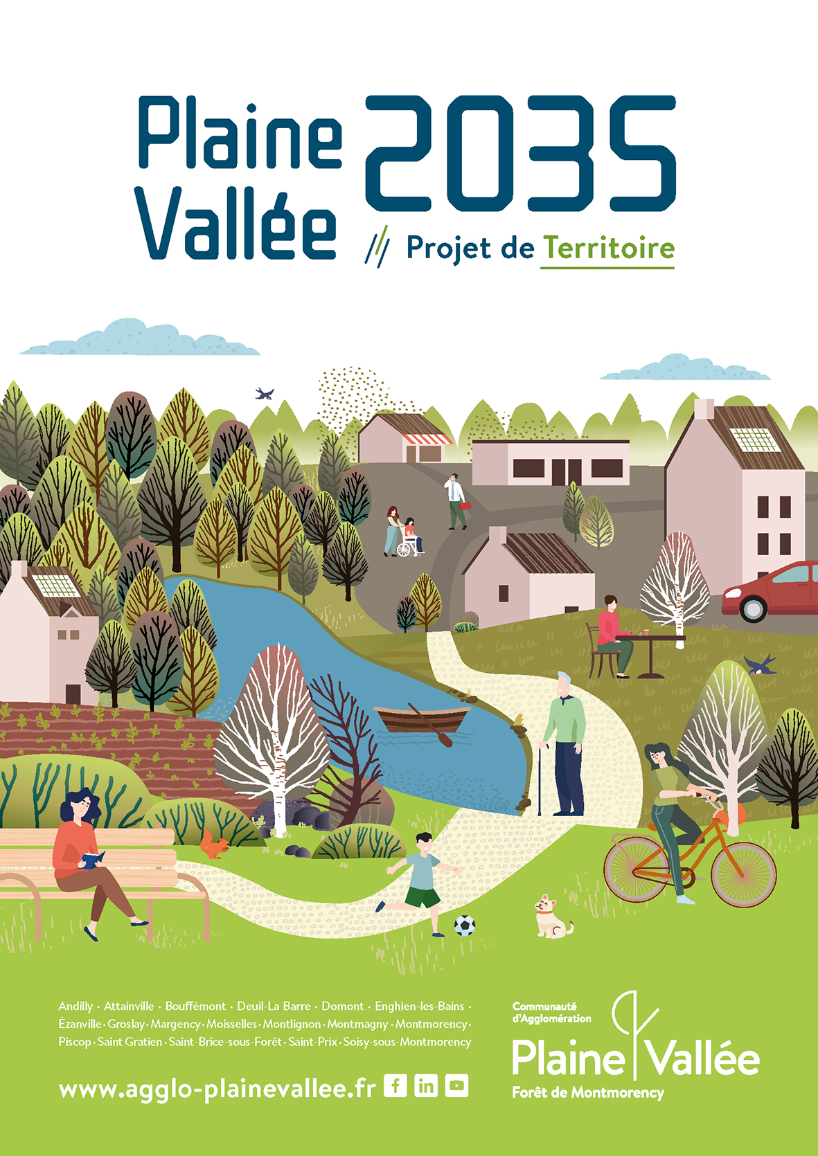 Affiche de présentation du Projet de Territoire par Plaine Vallée.